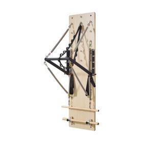 Wall Mounted Pilates Reformer Machine, Maple Wood Pilates Springboard, Exercise Equipment with Resistance Springs, Yoga Fitness Trainer