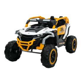 Ride On Models Truck Car 12V Kids Electric Vehicles, Remote Control, Front & Rear Shock Suspension, 2 Seater UTV, Flashlights And A Built-in Musi (Option: HAMIM3001WHITE)