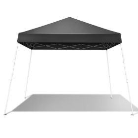 8x8ft Pop-Up Canopy Tent, Outdoor Tent Canopy Foldable Portable Canopies For Camping, Patio, Easy Up Gazebo Canopy With Carry Bag Slant Legs, Dar (Option: Defaulttitle)